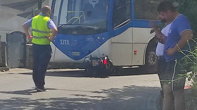 incidente ad Agerola tra autobus e motorino