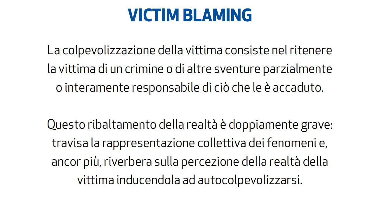 Victim blaming