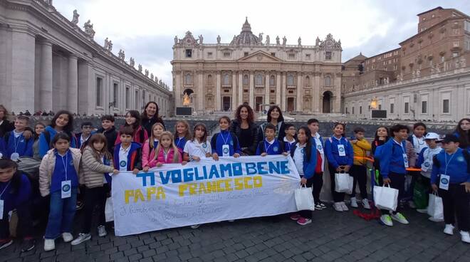 Bambini di Positano e Praiano da Papa Francesco
