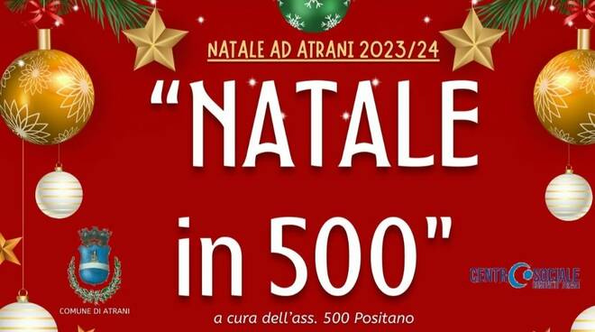Natale in 500 le auto di Positano ad Atrani 30 dicembre 2023