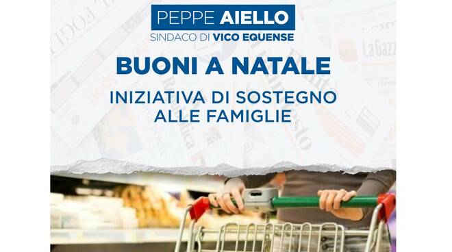 Vico Equense, un sostegno alle famiglie con l'iniziativa "Buoni a Natale"