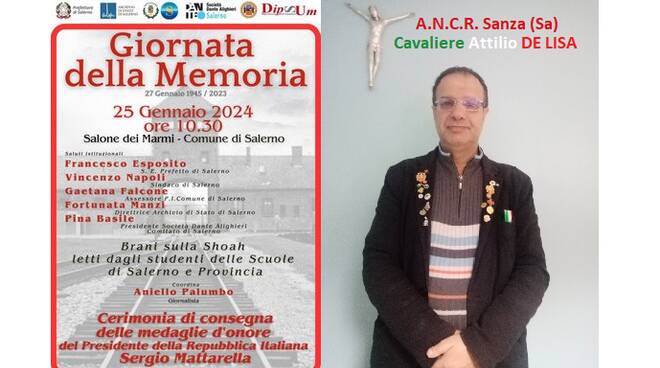 Prefettura di Salerno, Giorno della Memoria: cerimonia di consegna delle medaglie d’onore del Presidente della Repubblica Italiana Sergio Mattarella