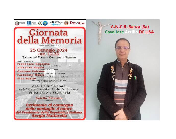 Prefettura di Salerno, Giorno della Memoria: cerimonia di consegna delle medaglie d’onore del Presidente della Repubblica Italiana Sergio Mattarella