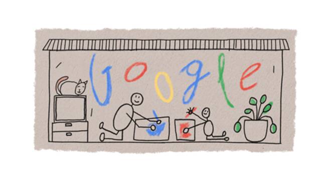 Il doodle odierno di Google è dedicato alla festa del papà