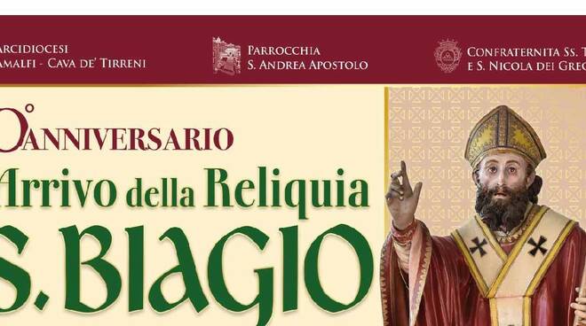 Amalfi festeggia i 50 annidall'arrivo della reliquia di San Biagio